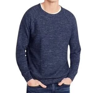 J.Crew Raglan Budded Crewneck Sweater in Blue size L